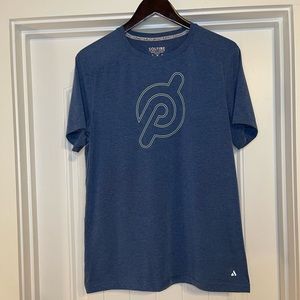 Men’s Peloton by Solfire Short-Sleeve Crewneck Tee, Heather Blue, Size Medium